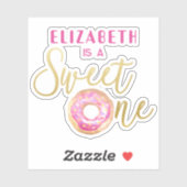Zoete Eén Donut Eerste Verjaardag  Sticker (Vel)