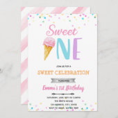 Zoete EEN ijsje uitnodiging (Voorkant / Achterkant)