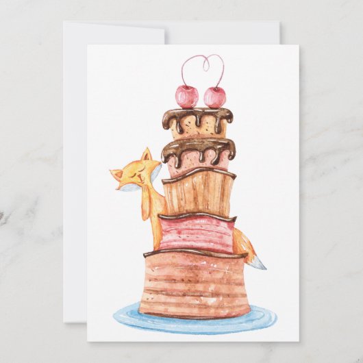 Zoete één kat en driftige chocolade 1s-dag kaart (Achterkant)