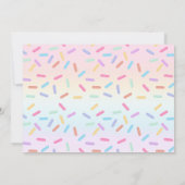 Zoete EEN Regenboog Donut 1e Verjaardagsfoto Kaart (Achterkant)