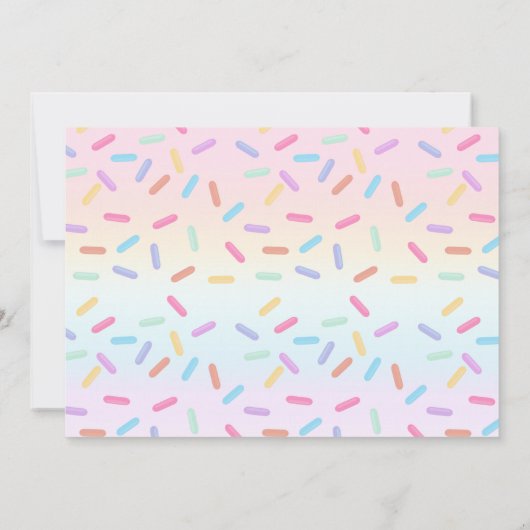 Zoete EEN Regenboog Donut 1e Verjaardagsfoto Kaart (Achterkant)