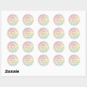 Zoete Eén Ronde Sticker (Vel)