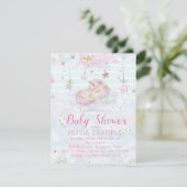 Zoete Eenhoorn Baby Shower Uitnodigingen (Staand voorkant)