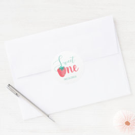 Zoete eentje aardbei kinder baby T-shirt Ronde Sticker