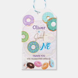 Zoete eentje Donut 1e verjaardag jongen cadeau lab Cadeaulabel
