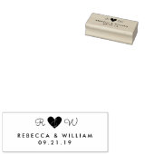 Zoete Eenvoud Rechthoek Bruiloft Rubber Stamp Rubberstempel (Gestempeld)