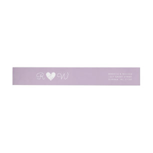 Zoete eenvoud retour adres wrap rond label