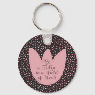 Zoete Eenvoudige Roze Tulpen Patroon - Alle richti Sleutelhanger