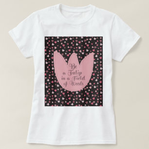 Zoete Eenvoudige Roze Tulpen Patroon - Alle richti T-shirt