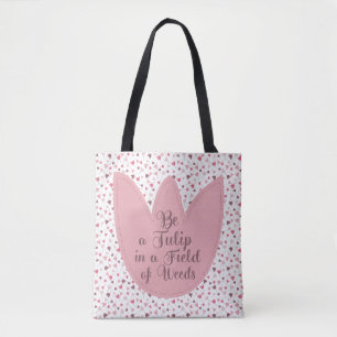 Zoete Eenvoudige Roze Tulpen Patroon - Alle richti Tote Bag
