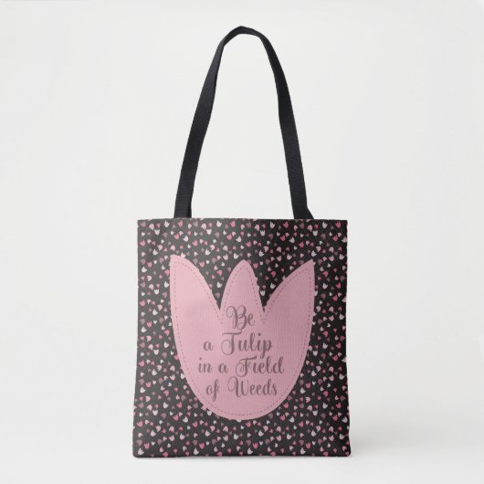 Zoete Eenvoudige Roze Tulpen Patroon - Alle richti Tote Bag (Voorkant)