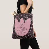 Zoete Eenvoudige Roze Tulpen Patroon - Alle richti Tote Bag (Dichtbij)