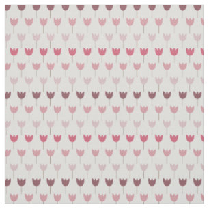 Zoete Eenvoudige Roze Tulpenpatroon - Roze Kleuren Stof