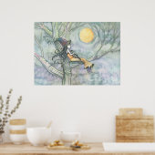 Zoete Eenzaamheid Heks Kat Poster (Keuken)