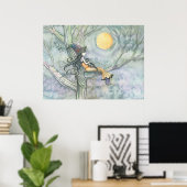 Zoete Eenzaamheid Heks Kat Poster (Thuiskantoor)