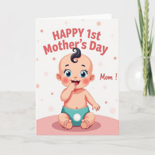 Zoete Eerste Moederdag Moeder Kaart
