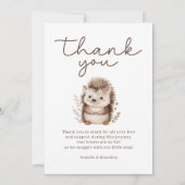 Zoete Egel Introduceert Baby Foto Aankondiging (Achterkant)