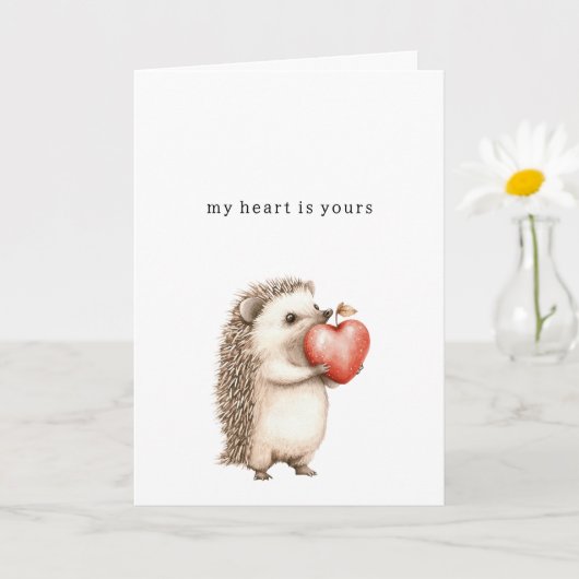 Zoete Egelhart Liefde Kaart (Kleine Plant)