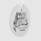 Zoete eigenaars in Love Romantic Custom Couples Ornament (voorkant)