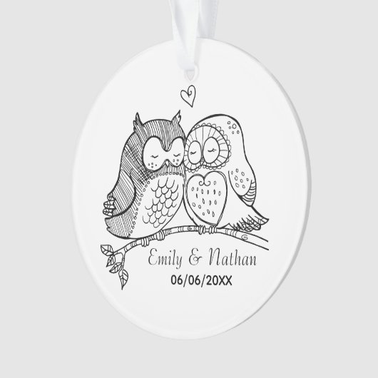 Zoete eigenaars in Love Romantic Custom Couples Ornament (voorkant)