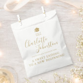 Zoete Einde Nieuwe Start Gouden Afsluitingsfeest Bedankzakje (Geknipt)