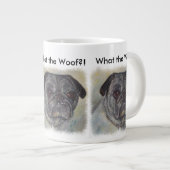 ZOETE EN AARDIGE PUG GROTE KOFFIEKOP (Voorkant rechts)