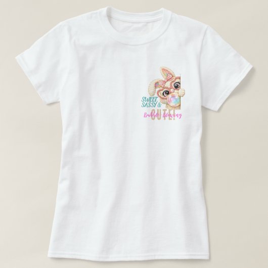 Zoete en brutale Pasen dames shirt (Design voorkant)