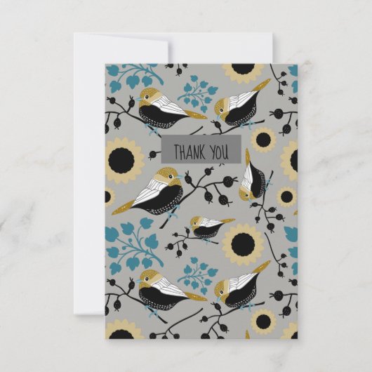 Zoete en ciudecichorei en bessen bedankkaart (Voorkant)