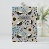 Zoete en ciudecichorei en bessen bedankkaart (Staand voorkant)