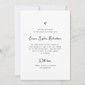 Zoete en eenvoudige foto en hart | geboorte aankondiging (Achterkant)