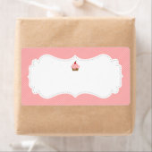 Zoete en Elegante Roze Cupcake Label (Insitu)
