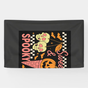 Zoete en griezelig schattige Halloween Spandoek