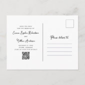 Zoete en grillige foto | QR-code De datum opslaan Aankondigingskaart (Achterkant)