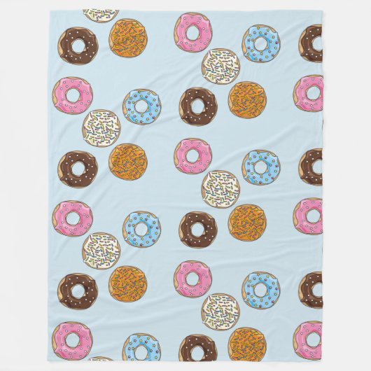 Zoete en kleurrijke Frosted Donuts Fleece Deken (Voorkant)