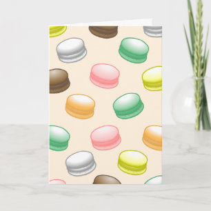 Zoete en kleurrijke macarons kaart
