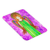 Zoete en Kleurrijke Rainbow Angel Magnet 3" x 4" Magneet (Rechterzijde)