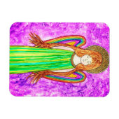 Zoete en Kleurrijke Rainbow Angel Magnet 3" x 4" Magneet (Horizontaal)