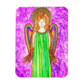 Zoete en Kleurrijke Rainbow Angel Magnet 3" x 4" Magneet (Verticaal)