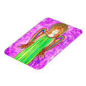 Zoete en Kleurrijke Rainbow Angel Magnet 3" x 4" Magneet (Linkerzijde)