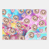 Zoete en kleurrijke Rainbow Donut Gift Wrap Inpakpapier Vel (Voorkant 3)