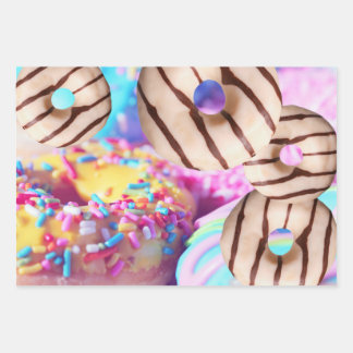 Zoete en kleurrijke Rainbow Donut Gift Wrap Inpakpapier Vel