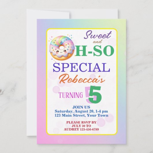 Zoete en Oh-Zo Speciale Verjaardags Donut Kaart (Voorkant)