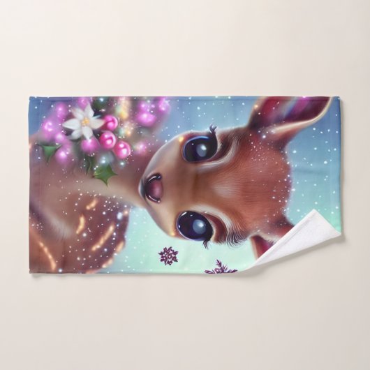 Zoete en Schattige Baby Deer Bad Handdoek (Handdoek)