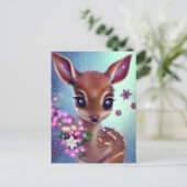 Zoete en Schattige Baby Deer Briefkaart (Staand voorkant)