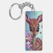 Zoete en Schattige Baby Deer Sleutelhanger (Voorkant Links)