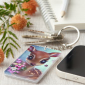 Zoete en Schattige Baby Deer Sleutelhanger (Voorkant Rechts)