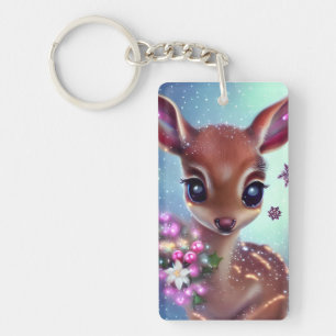 Zoete en Schattige Baby Deer Sleutelhanger