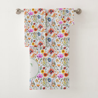 Zoete en Schattige Wildbloemen & Hedgehog Pattern Bad Handdoek