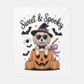 Zoete en spookachtige hond Halloween Fleece Deken (Voorkant)