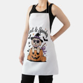 Zoete en spookachtige hond Halloween Schort (Insitu)